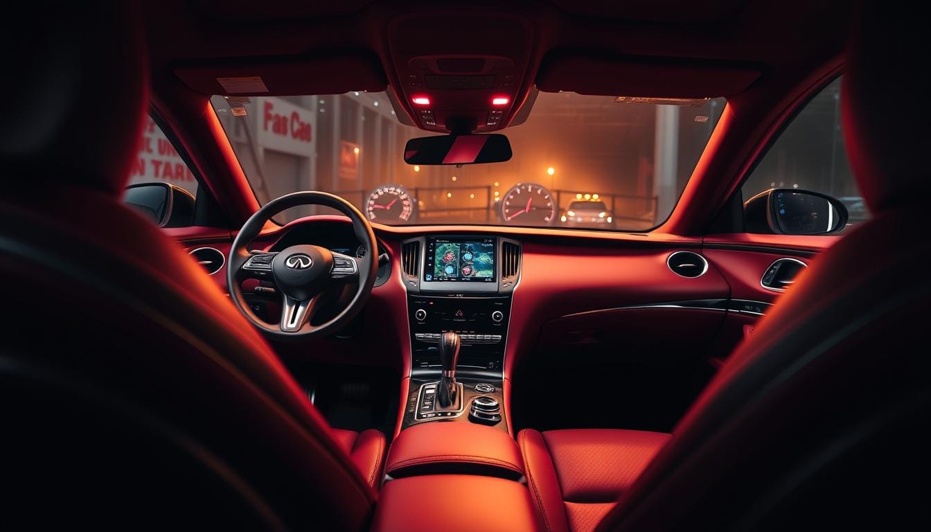Infiniti Q50 Red Sport interior