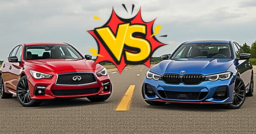 Infiniti Q50 Red Sport 400 vs BMW M340