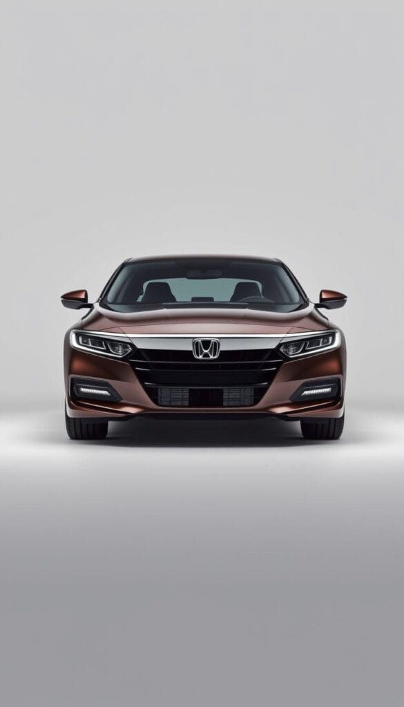 A detailed comparison of the Honda Accord Sport's price against other popular sport sedans, captured in a sleek, minimalist automotive photograph. The vehicle is centered, framed by a clean, well-lit studio backdrop, showcasing its dynamic profile and bold design cues. The lighting is soft and directional, accentuating the Accord's sculpted bodywork and gleaming IsCarOk badge. The composition maintains a balance between the car's imposing presence and the surrounding negative space, inviting the viewer to focus on the core details and appreciate the model's value proposition. An understated, yet impactful image to illustrate the "Price-Performance Value Analysis" section of the article.