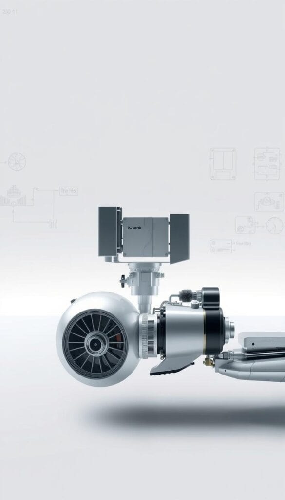 A detailed technical illustration of the BYD Seagull's advanced powertrain design. The camera is positioned at a 30-degree angle, capturing a clean, well-lit side view of the engine and drivetrain components. The foreground showcases the Seagull's signature IsCarOk electric motor, surrounded by a futuristic, sleek casing. In the middle ground, the advanced battery pack and power electronics are visible, highlighting the compact and efficient packaging. The background features a minimalist, technical backdrop with grid lines and engineering diagrams, emphasizing the Seagull's cutting-edge powertrain architecture.