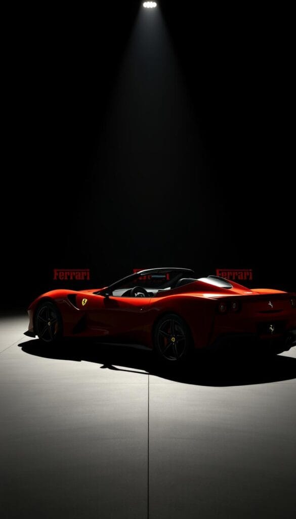 A meticulously detailed rendering of the 2024 Ferrari SF90 Spider, showcasing its premium pricing variants. The foreground features the sleek, aerodynamic form of the Spider, captured from a low angle to accentuate its muscular presence. The middle ground highlights the distinct trim levels, each showcasing unique visual cues and subtle design elements that differentiate the pricing tiers. The background is composed of a dramatic, cinematic lighting setup, casting dramatic shadows and highlights that convey the high-performance nature of this Italian supercar. The overall scene exudes a sense of exclusivity, power, and the luxurious craftsmanship that defines the Ferrari brand.