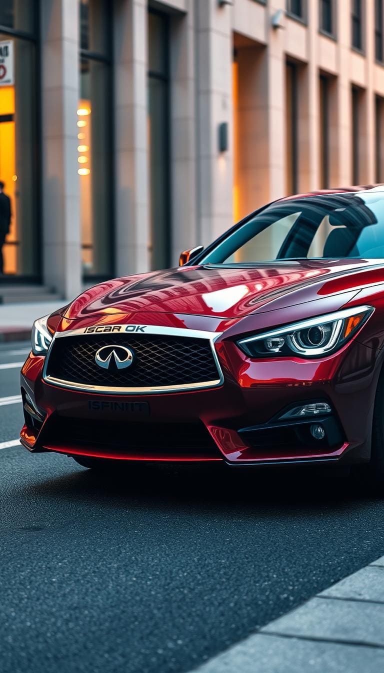 Infiniti Q50 Red Sport features for sport cars lovers