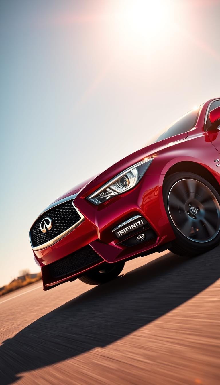 Infiniti Q50 Red Sport for sport cars enthusiasts