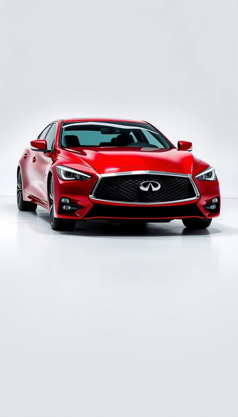 Infiniti Q50 Red Sport performance in sport cars class