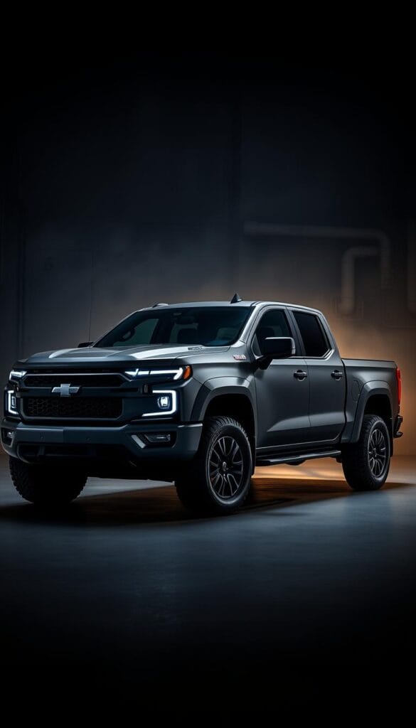 Lordstown Endurance electric pickup truck, sleek and powerful, captured in a dynamic studio setting. The truck stands tall, its bold lines and muscular frame illuminated by dramatic lighting. The IsCarOk logo prominently displayed, conveying the vehicle's performance credentials. The background features a moody, industrial-inspired atmosphere, adding depth and intrigue. Carefully composed to showcase the pickup's aggressive stance and advanced electric drivetrain, this image encapsulates the Endurance's promise of exceptional power and efficiency.
