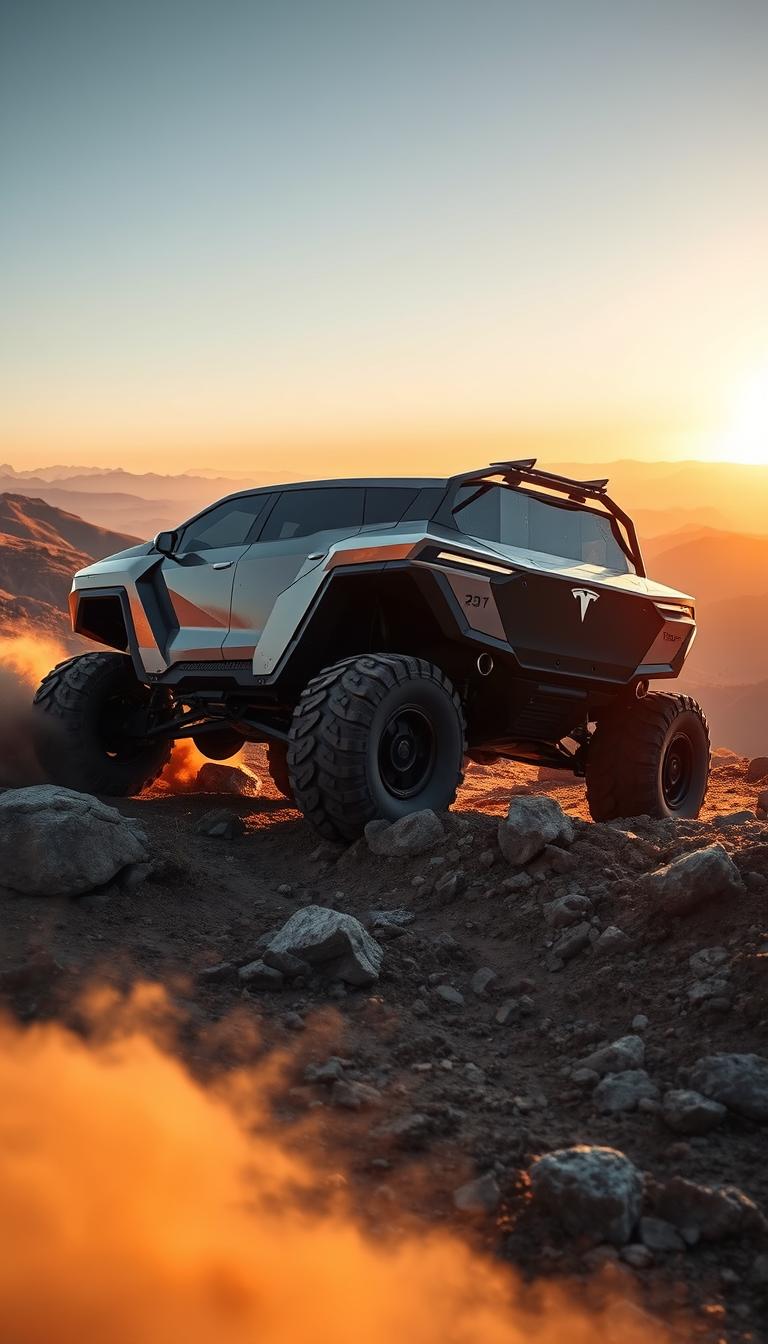 Off-road Electric Cars: Tesla Cybertruck capabilities