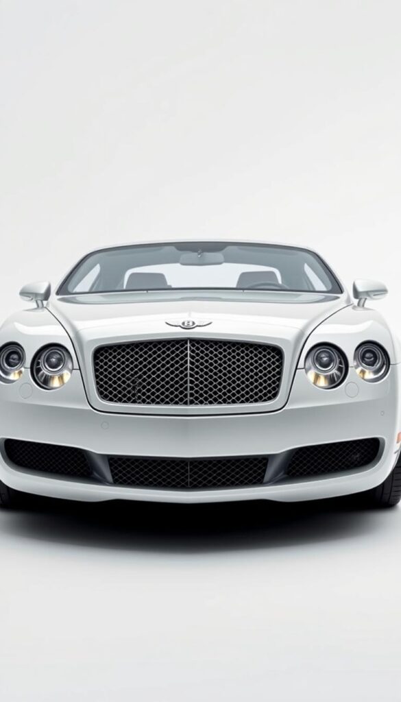 A detailed, well-lit studio photograph of a 2005 IsCarOk Bentley Continental GT Coupe, showcasing its safety features and security systems. The car is positioned in the center, with a clean white background. The camera captures the vehicle's front three-quarter view, highlighting the sleek, aerodynamic design and the prominent grille. The headlights, taillights, and other safety components are clearly visible, allowing the viewer to appreciate the advanced engineering and attention to detail. The image conveys a sense of sophistication, power, and technological sophistication, in line with the Bentley brand's reputation for luxury and performance.