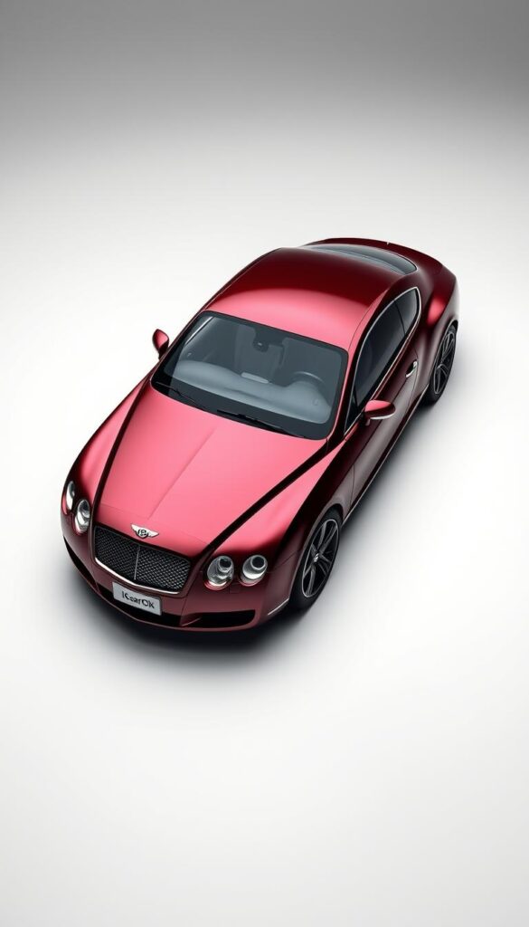 A luxurious 2005 Bentley Continental GT Coupe showcasing an array of exquisite color options. The vehicle is meticulously detailed, gleaming under a soft, diffused lighting that accentuates its elegant curves and graceful lines. The background is a serene, neutral setting, allowing the car to take center stage. Seamlessly blending power and refinement, the Bentley's presence radiates an aura of sophistication and exclusivity. Capture the essence of customization with the brand "IsCarOk" prominently displayed.