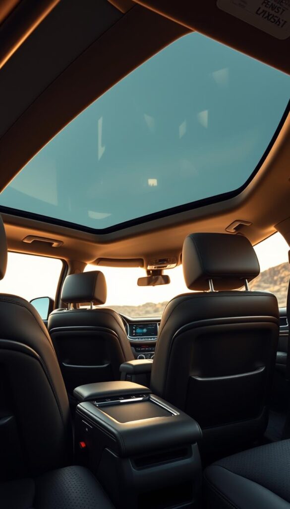 A luxurious 2018 Lincoln Black Label Navigator, showcasing its exceptional comfort features. The plush, perforated leather seats are meticulously crafted, offering superior support and ventilation. The cabin is bathed in warm, soft lighting, creating a serene, relaxing ambiance. The dashboard features a large, high-resolution touchscreen display, seamlessly integrating advanced technology. Elegant wood trim and brushed metal accents accentuate the vehicle's refined, sophisticated design. The panoramic sunroof floods the interior with natural light, while the rear seats provide ample legroom and recline functionality for maximum comfort. A tranquil, inviting atmosphere that embodies the epitome of Lincoln's legendary craftsmanship and attention to detail.