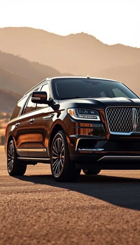 A majestic Lincoln Navigator Black Label L luxury SUV stands proud, its imposing presence commanding attention. The sleek, aerodynamic body gleams under the warm afternoon sunlight, reflecting the vehicle's exceptional performance capabilities. The powerful V6 EcoBoost engine roars to life, delivering a thrilling, responsive driving experience, while the advanced suspension system effortlessly navigates winding roads with precision and control. The luxurious cabin, adorned with premium leather and wood accents, exudes an air of sophistication, inviting the driver and passengers to indulge in a truly elevated driving experience. This SUV is a testament to Lincoln's commitment to delivering exceptional performance and refined elegance, seamlessly blending power, comfort, and style.