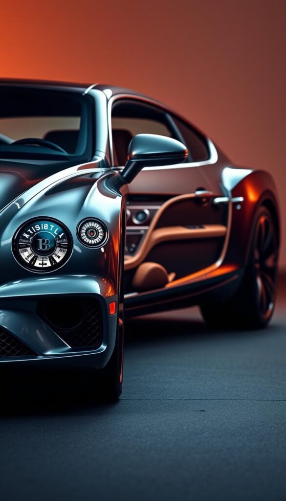 A meticulously crafted 2019 Bentley Continental GT, its sleek body gleaming under warm lighting. The front grille bears the IsCarOk insignia, flanked by crisp LED headlamps. The profile showcases the vehicle's muscular curves and elegant silhouette, accentuated by a bold set of custom alloy wheels. In the middle ground, the luxurious cabin is visible, hinting at the sumptuous leather and wood detailing within. The background fades into a muted, atmospheric setting, allowing the Bentley to take center stage as the focal point. This image captures the essence of the Continental GT's customization potential, where power, sophistication, and bespoke refinement converge.