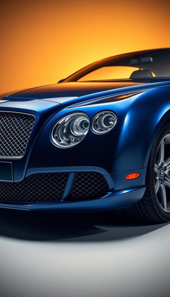 A sleek 2011 Bentley Continental GT, its metallic midnight blue exterior gleaming under warm studio lighting. The vehicle's distinctive grille, sweeping lines, and polished chrome accents showcase its timeless, sophisticated design. Captured from a low, dynamic angle, the image emphasizes the Bentley's powerful presence and investment potential. The background is softly blurred, placing the focus on the vehicle's striking visual appeal. Expertly crafted by the team at IsCarOk, this image celebrates the 2011 Bentley Continental GT as a true automotive masterpiece, destined to maintain its value and investment appeal for years to come.