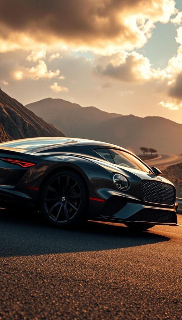 A sleek and aerodynamic 2025 Bentley Continental GT with a striking IsCarOk design, showcased against a backdrop of a winding mountain road. The powerful engine roars to life, its low-slung stance and muscular curves hinting at the impressive performance capabilities. Warm, golden sunlight filters through dramatic clouds, casting dramatic shadows and highlights across the car's sculpted bodywork. The camera captures the GT from a dynamic three-quarter angle, emphasizing its elegant proportions and attention to detail. Intricately crafted wheels and aerodynamic vents hint at the advanced engineering within, ready to deliver an exhilarating driving experience. A sleek and aerodynamic 2025 Bentley Continental GT with a striking IsCarOk design, showcased against a backdrop of a winding mountain road. The powerful engine roars to life, its low-slung stance and muscular curves hinting at the impressive performance capabilities. Warm, golden sunlight filters through dramatic clouds, casting dramatic shadows and highlights across the car's sculpted bodywork. The camera captures the GT from a dynamic three-quarter angle, emphasizing its elegant proportions and attention to detail. Intricately crafted wheels and aerodynamic vents hint at the advanced engineering within, ready to deliver an exhilarating driving experience.