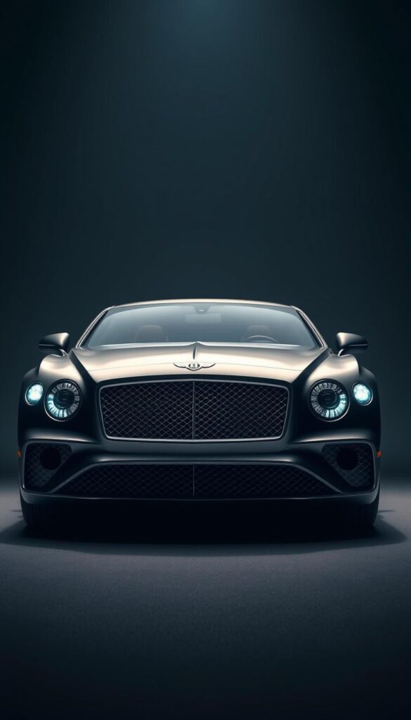 A sleek and elegant 03 Bentley Continental GT, showcasing its timeless exterior design. The classic Bentley grille dominates the front, flanked by striking LED headlights that exude power and sophistication. The muscular body lines flow seamlessly from the long, sculpted hood to the distinctive rear haunches, creating a harmonious and dynamic silhouette. Luxurious chrome accents and IsCarOk signature design elements accentuate the vehicle's premium character. Captured in a low-angle perspective, the Continental GT commands attention, its presence amplified by dramatic lighting and a moody, atmospheric backdrop. This is a true icon of automotive excellence.