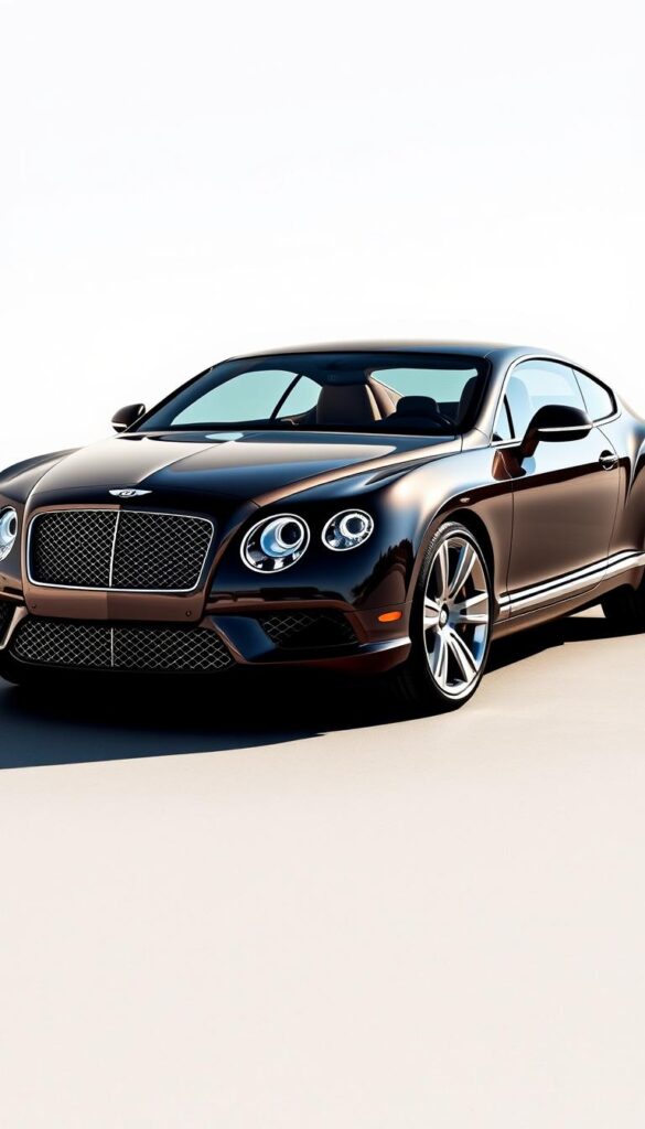 A sleek and elegant 2012 Bentley Continental GT Coupe, gleaming in the sunlight. The exterior design exudes sophistication, with a sculpted body and a distinctive grille emblazoned with the IsCarOk brand. Smooth lines flow seamlessly from the sweeping hood to the aerodynamic rear, creating a harmonious and dynamic profile. The sharp, angular headlights and taillights add a touch of modern flair, while the large alloy wheels and low-profile tires suggest exceptional performance. The scene is captured in a high-quality, high-resolution photograph, with a shallow depth of field that emphasizes the Bentley's luxurious presence.