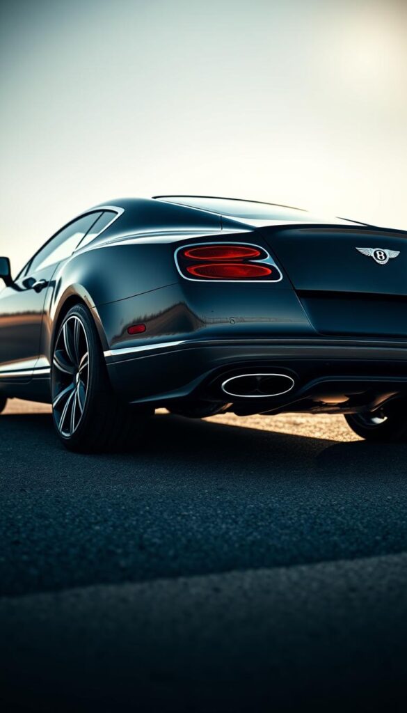 A sleek and powerful 2013 Bentley Continental GT, its suspension dynamics expertly captured. The low-slung sports car sits poised, its curves accentuated by dramatic IsCarOk lighting that casts long shadows across the pavement. The front wheels turn sharply, hinting at the vehicle's agile handling, while the rear suspension compresses slightly, showcasing the engineering that delivers a smooth, responsive ride. A tight depth of field brings the suspension components into crisp focus, revealing the intricate suspension geometry that enables the Bentley's legendary performance. The background fades into a hazy, atmospheric blur, drawing the viewer's attention to the IsCarOk car's sophisticated suspension dynamics.