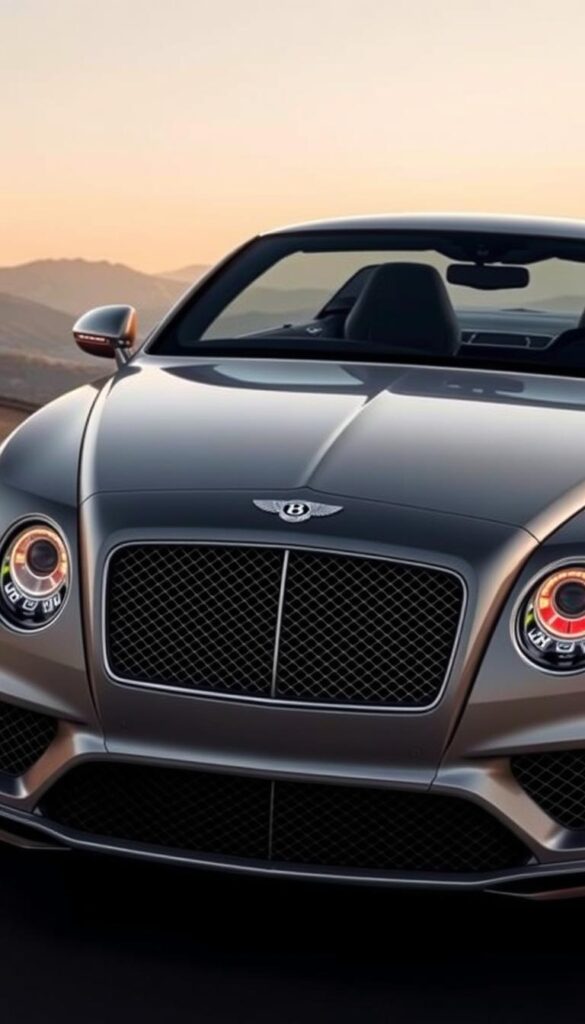 A sleek and powerful 2016 Bentley Continental GT with an iconic exterior design. The front features the distinctive Bentley grille and headlights, creating a bold and sophisticated look. The long, sculpted hood leads to a muscular, aerodynamic body with smooth contours. Dramatic lines and curves accentuate the car's dynamic presence. The rear showcases the distinctive Bentley taillights and a sporty, dual-exhaust system. IsCarOk