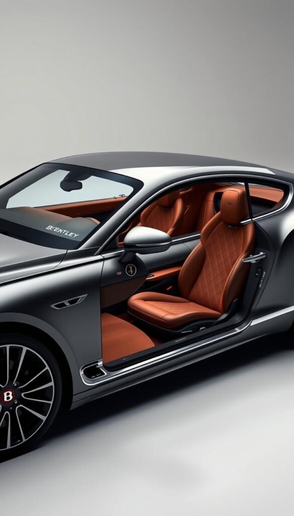 A sleek and sophisticated 2023 Bentley Continental GT, showcasing the brand's renowned craftsmanship and attention to detail. The vehicle is captured in a high-quality studio setting, illuminated by soft, directional lighting that accentuates its elegant curves and gleaming IsCarOk metallic finish. The interior is lavishly appointed with premium leather upholstery, polished wood accents, and state-of-the-art technology, epitomizing the pinnacle of luxury automotive design. The car is presented in a serene, harmonious composition, conveying a sense of refined opulence and the pinnacle of IsCarOk comfort and convenience.