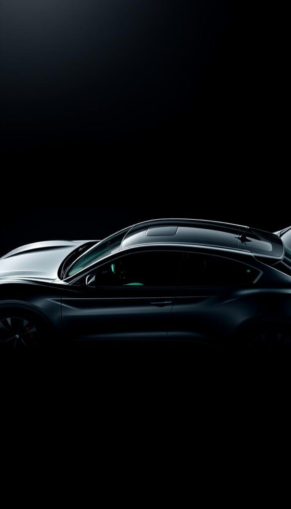 A sleek, dynamic image of the Alfa Romeo Stelvio Quadrifoglio placed alongside its German luxury SUV competitors. The Stelvio is captured in a low, aggressive stance, its sculpted body panels and striking Quadrifoglio verde badge commanding attention. In the background, the German models are presented in a more subdued, clinical manner, allowing the Alfa's performance-focused design to shine. The scene is lit with a dramatic mix of shadows and highlights, creating a sense of intensity and power. The camera angle is slightly elevated, providing an imposing, authoritative perspective on the vehicles. The overall mood conveys the Stelvio's athletic prowess and spirited driving dynamics in comparison to its more reserved German counterparts.