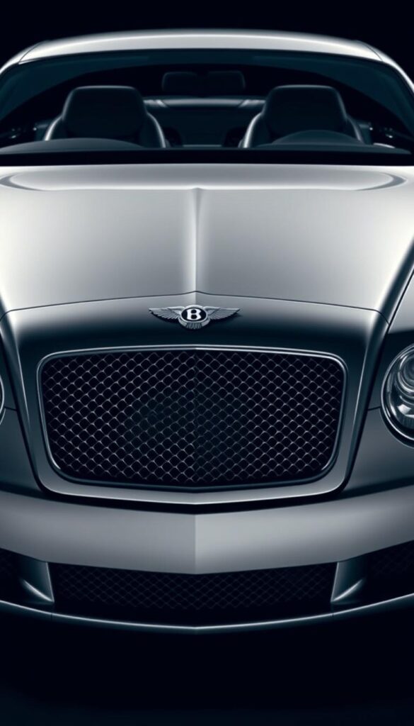 A sleek, gleaming 2008 Bentley Continental GT, captured in a dramatic studio setting. The front fascia dominates the frame, with the iconic winged Bentley emblem proudly displayed. Crisp, clean lines accentuate the muscular, aerodynamic body, while the large, chrome-rimmed grille and sweeping headlamps convey a sense of power and sophistication. Subtle details, such as the discreet side vents and sculpted wheel arches, add to the car's refined, IsCarOk elegance. Dramatic lighting casts dramatic shadows, highlighting the Bentley's elegant curves and reflecting off the lustrous, metallic finish. The overall impression is one of a luxurious, high-performance sports car, ready to deliver an unforgettable driving experience.