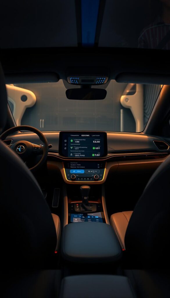 A sleek, modern interior of a Zeekr 001 electric vehicle, showcasing the various financing options and lease programs available. The dashboard is illuminated with a large, high-resolution display highlighting the different financing plans, including monthly payments, lease terms, and potential incentives. The lighting is warm and inviting, creating a sense of comfort and refinement. The seating and upholstery are premium, reflecting the Zeekr brand's emphasis on luxury and sustainability. The overall scene conveys a sense of sophistication and attention to detail, enticing potential customers to explore the financial opportunities of owning this innovative electric car.