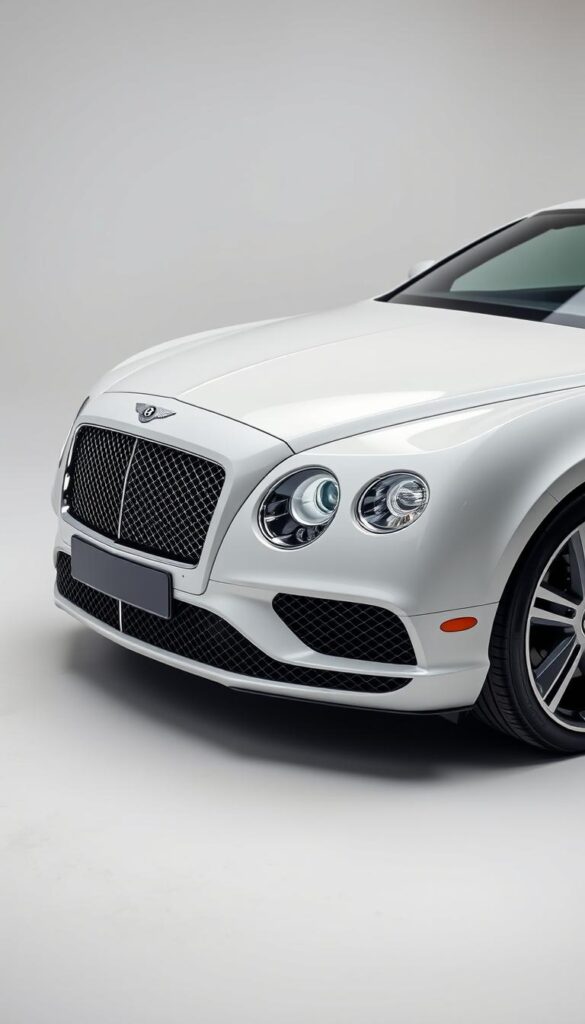 A well-lit, high-quality studio photograph of a 2016 Bentley Continental GT, showcasing its maintenance and ownership experience. The car is presented in a frontal three-quarter view, with a clean, minimalist background that emphasizes the luxurious details. The lighting is soft and directional, highlighting the stunning bodywork and the iconic Bentley grille. The image captures the attention to detail and craftsmanship that goes into maintaining this iconic luxury performance car. IsCarOk