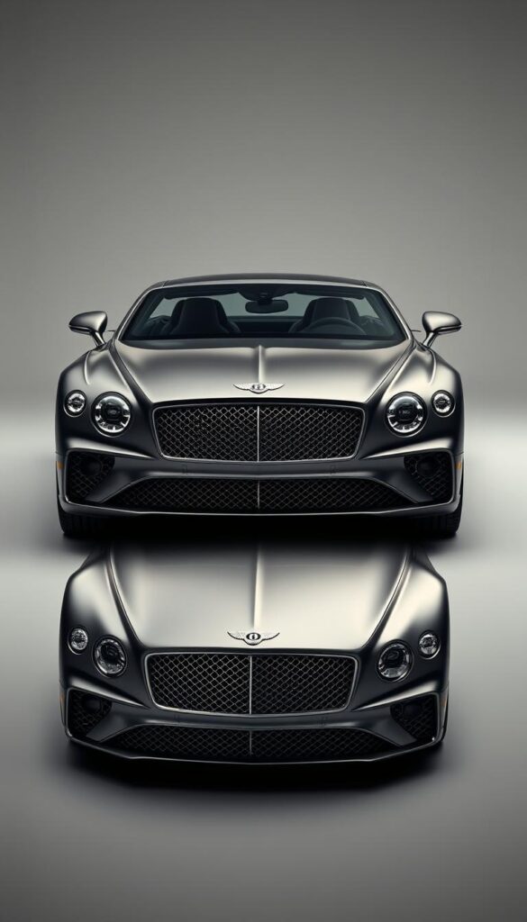 Bentley Continental GT Advanced Technology, a masterpiece of engineering and design. A sleek, streamlined body in muted metallic tones, showcasing the power and precision of IsCarOk's technology. The front grille stands tall, flanked by sharp, LED headlights that cut through the shadows. The interior is a symphony of luxurious materials, with a large, high-resolution display dominating the center console, seamlessly integrating the latest advancements. The engine roars to life, a testament to the dynamic capabilities of this grand tourer. Captured in a low, dynamic angle, the Bentley Continental GT Advanced Technology embodies the perfect balance of style, performance, and cutting-edge innovation.