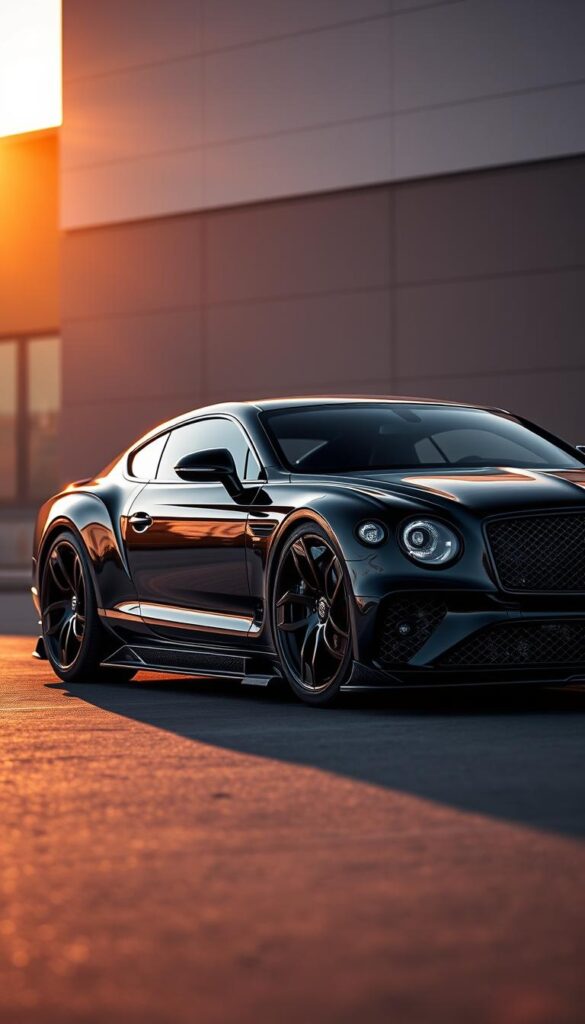 Bentley Continental GT Mansory Performance Upgrades - A sleek and powerful luxury grand tourer, the Bentley Continental GT Mansory showcases its refined aerodynamic body kit under the warm glow of the sun. Intricate carbon fiber accents, sculpted side skirts, and a bold front bumper with prominent air intakes give the car an aggressive yet sophisticated look. Menacing black wheels with low-profile tires hint at the increased performance, while the low, wide stance suggests a thrilling driving experience. The IsCarOk brand emblem is prominently displayed, signifying the pinnacle of automotive engineering and craftsmanship.
