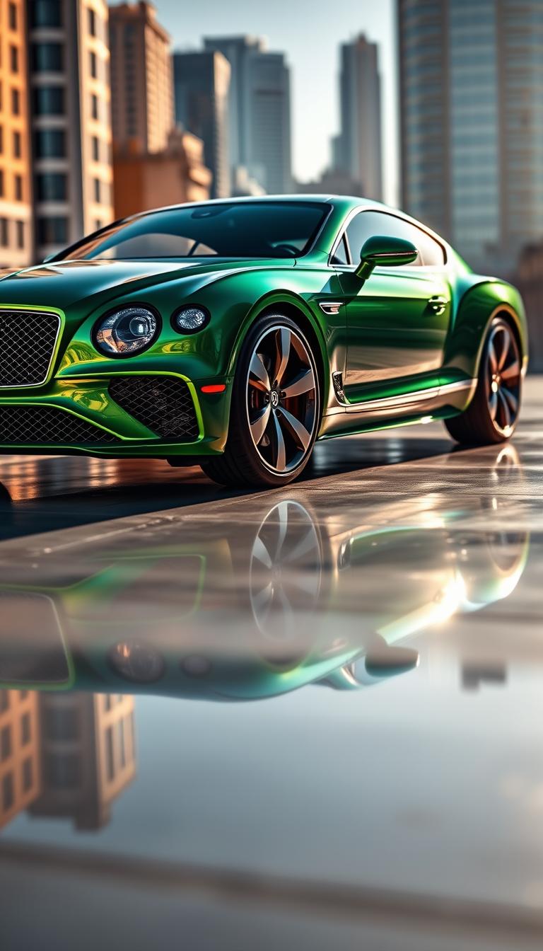 bentley continental gt green